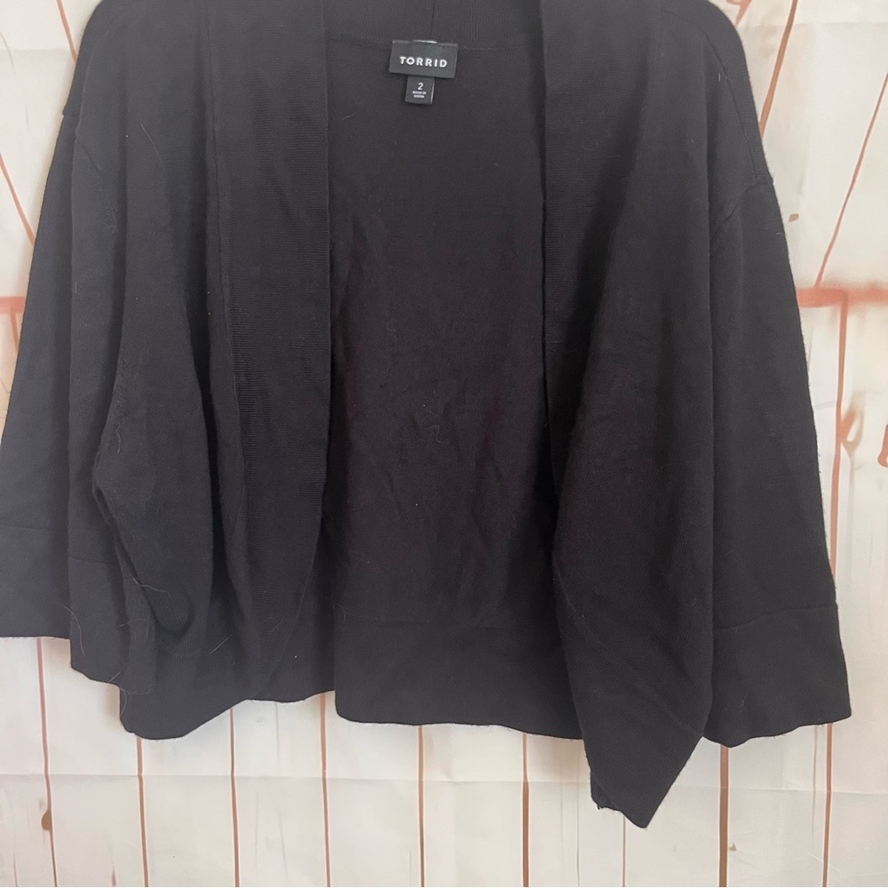 torrid Black Open Drape Cardigan